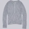 Haut Henley Haze gris chiné