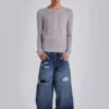Haut Henley Haze gris chiné