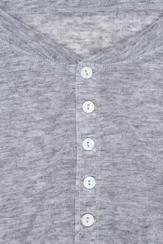 Haut Henley Haze gris chiné