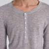 Haut Henley Haze gris chiné
