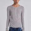 Haut Henley Haze gris chiné