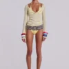 Haut Henley transparent couleur Buttercup