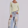 Haut Henley transparent couleur Buttercup