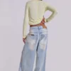 Haut Henley transparent couleur Buttercup