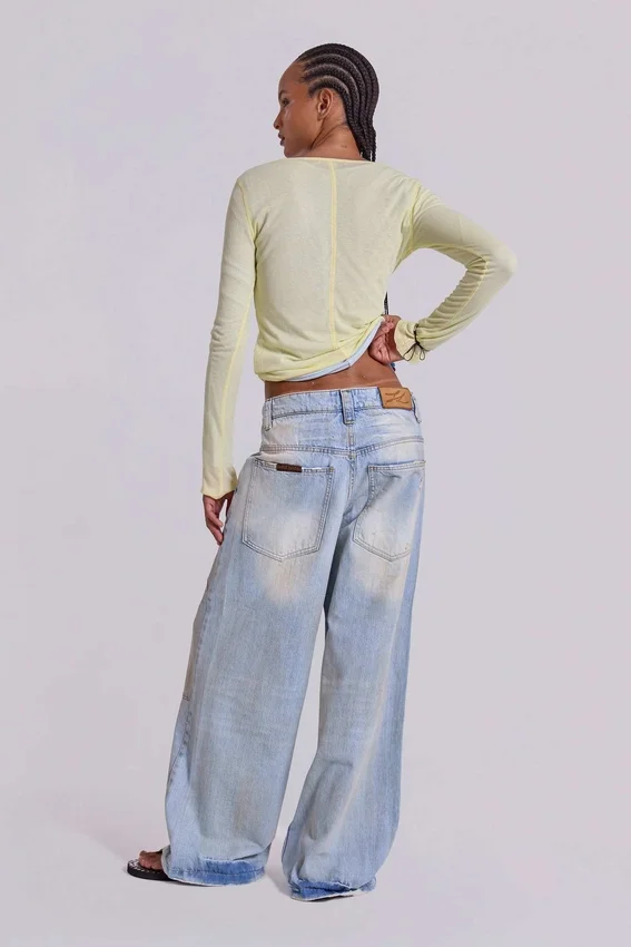 Haut Henley transparent couleur Buttercup