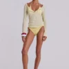 Haut Henley transparent couleur Buttercup