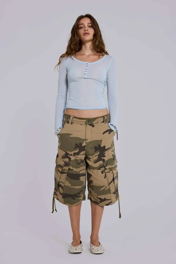 Haut Henley transparent couleur « Sky »