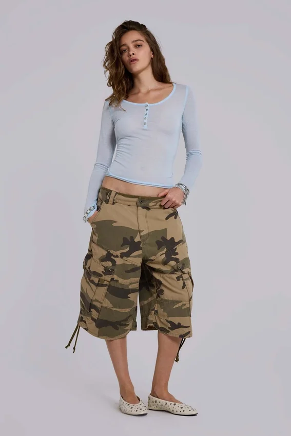 Haut Henley transparent couleur « Sky »