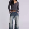 Hunter Jeans ample à coupe droite avec miroirs