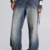 Hunter Jeans ample à coupe droite avec miroirs