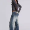 Hunter Jeans ample à coupe droite avec miroirs