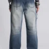 Hunter Jeans ample à coupe droite avec miroirs