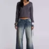 Hunter Jeans ample à coupe droite avec miroirs