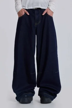Jean baggy Colossus Jeans taille basse indigo