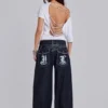 Jeans baggy brodés Sonic