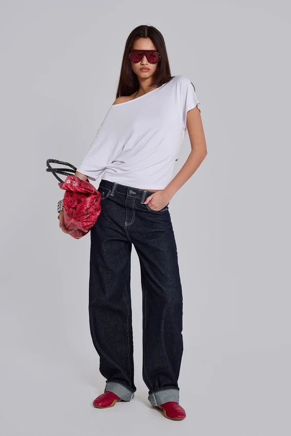 Jeans baggy brodés Sonic
