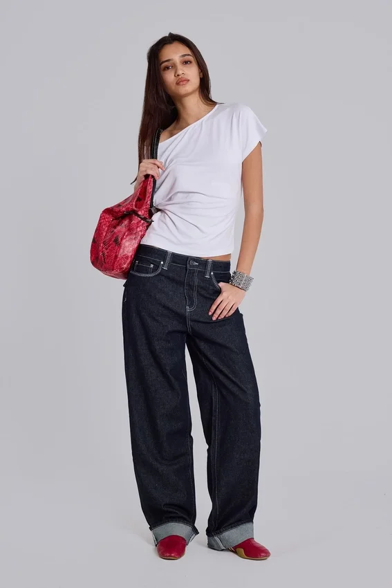 Jeans baggy brodés Sonic