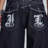 Jeans baggy brodés Sonic