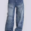 Jeans baggy à taille basse et empiècements Zae