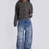 Jeans baggy à taille basse et empiècements Zae
