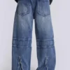Jeans baggy à taille basse et empiècements Zae