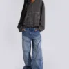 Jeans baggy à taille basse et empiècements Zae