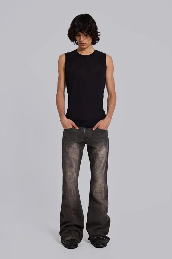 Jeans bootcut « Brown Creased Drift »