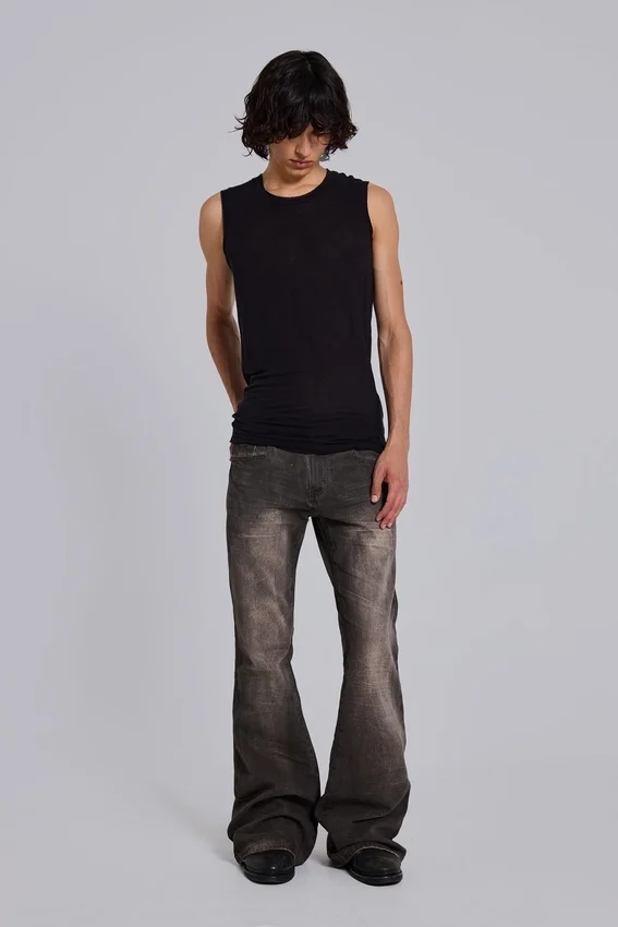Jeans bootcut « Brown Creased Drift »