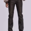 Jeans bootcut Cooper en PU marron