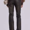 Jeans bootcut Cooper en PU marron