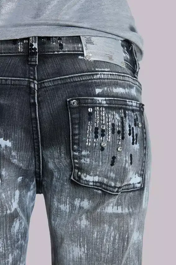 Jeans bootcut Cooper à paillettes