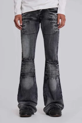 Jeans bootcut « Drift » noir délavé