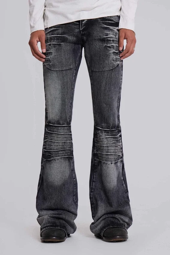Jeans bootcut « Drift » noir délavé