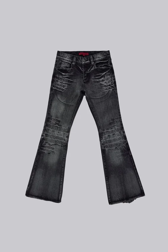 Jeans bootcut « Drift » noir délavé