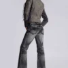 Jeans bootcut « Drift » noir délavé
