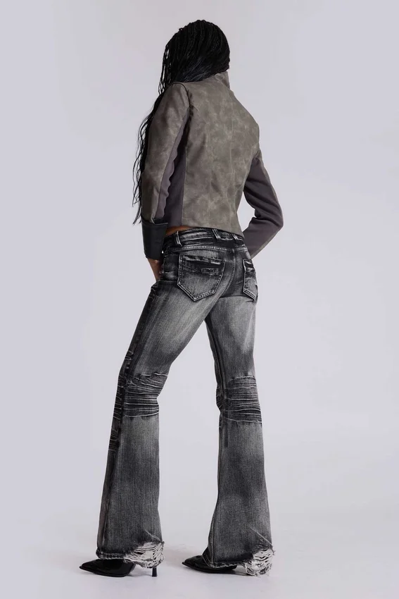 Jeans bootcut « Drift » noir délavé