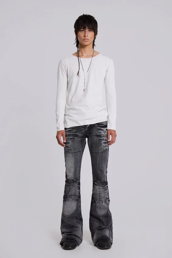 Jeans bootcut « Drift » noir délavé