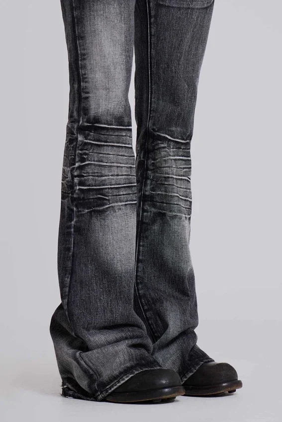 Jeans bootcut « Drift » noir délavé