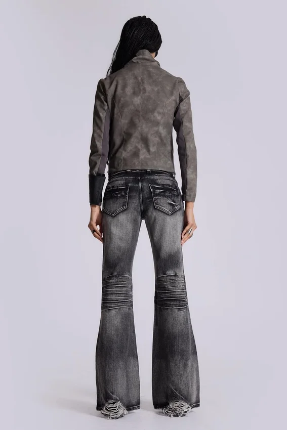 Jeans bootcut « Drift » noir délavé