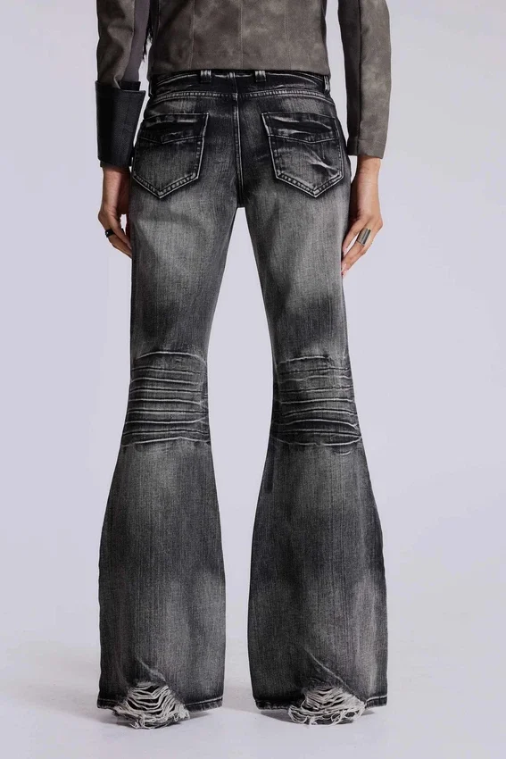 Jeans bootcut « Drift » noir délavé