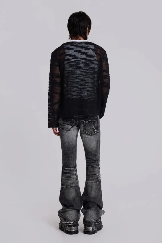 Jeans bootcut « Drift » noir délavé