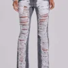 Jeans bootcut effiloché Zain, gris