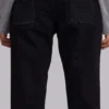 Jeans bootcut effilochés Zain, noir