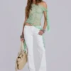 Jeans bootcut en dentelle Cooper
