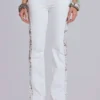 Jeans bootcut en dentelle Cooper