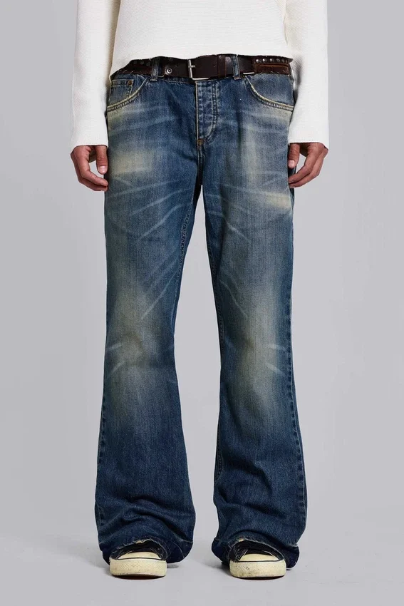 Jeans bootcut « Jude » bleu délavé moyen