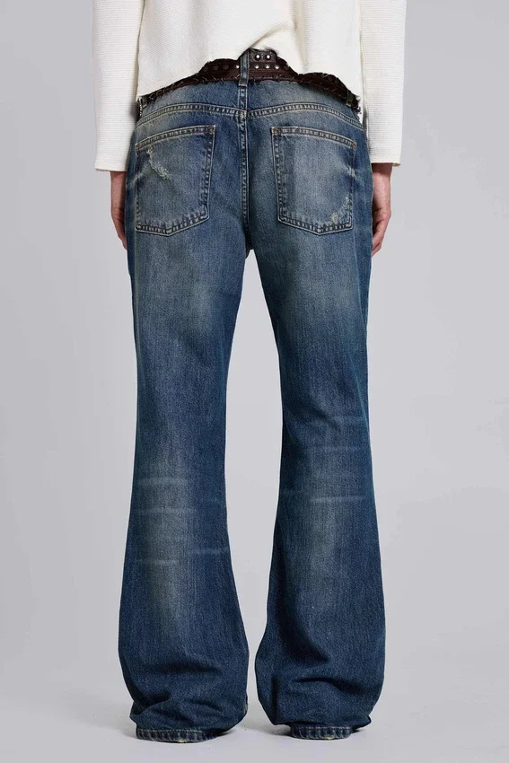 Jeans bootcut « Jude » bleu délavé moyen