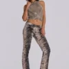 Jeans bootcut Leona Cooper à imprimé tigre