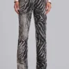 Jeans bootcut Leona Cooper à imprimé zèbre