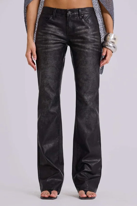 Jeans bootcut noir Cooper en PU